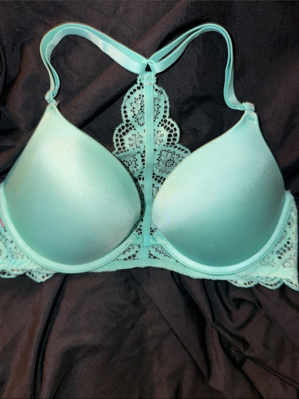 Women's Lace Racerback T-Shirt Bra - aqua - La Senza